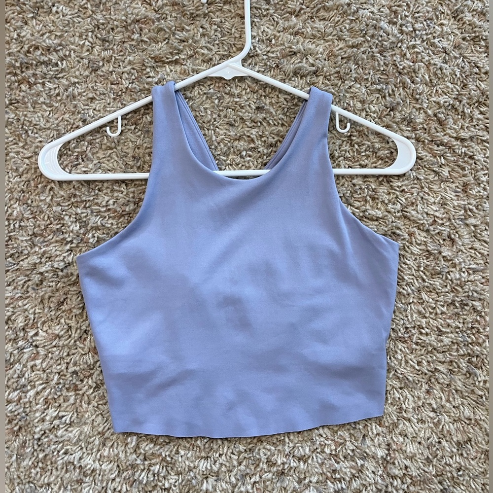 Nike Dry-Fit crop racerback light purple workout tank size small